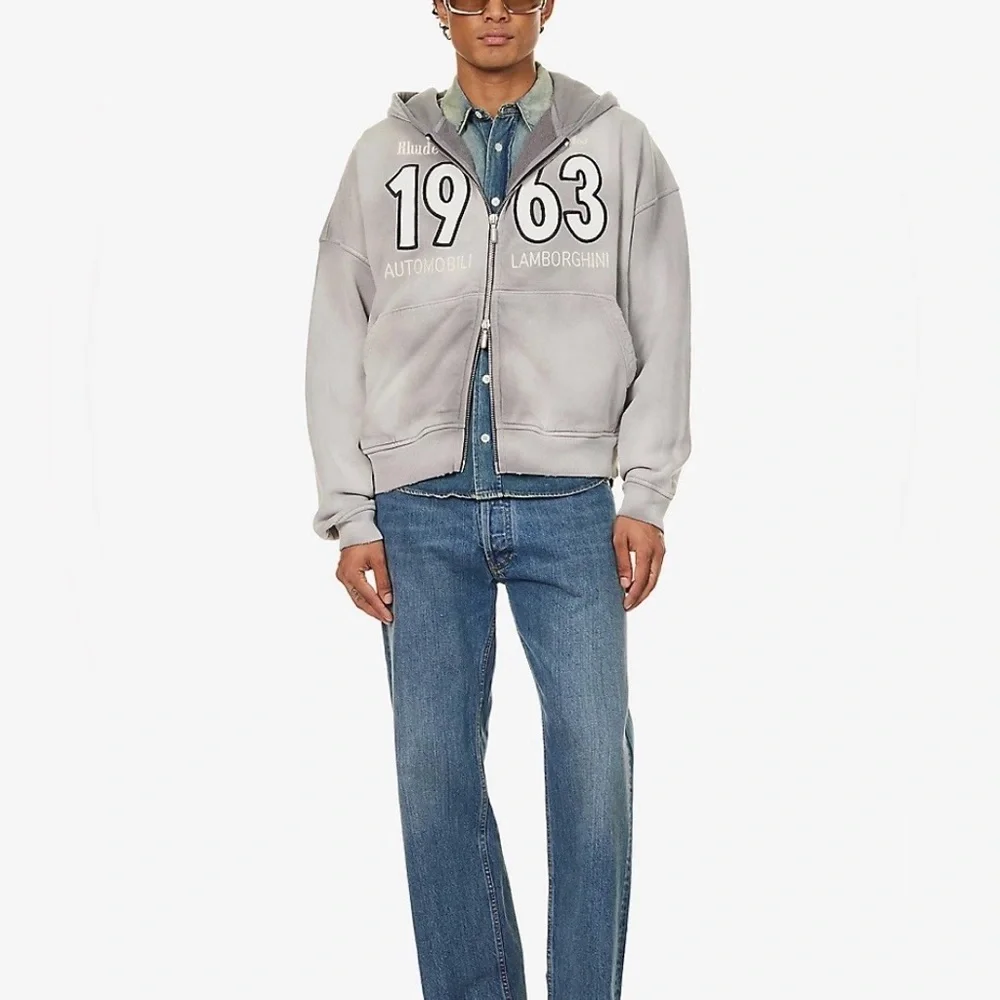 Rhude x Lamborghini Collab 1963 Zip Hoodie Unisex Limited Edition Mens L
